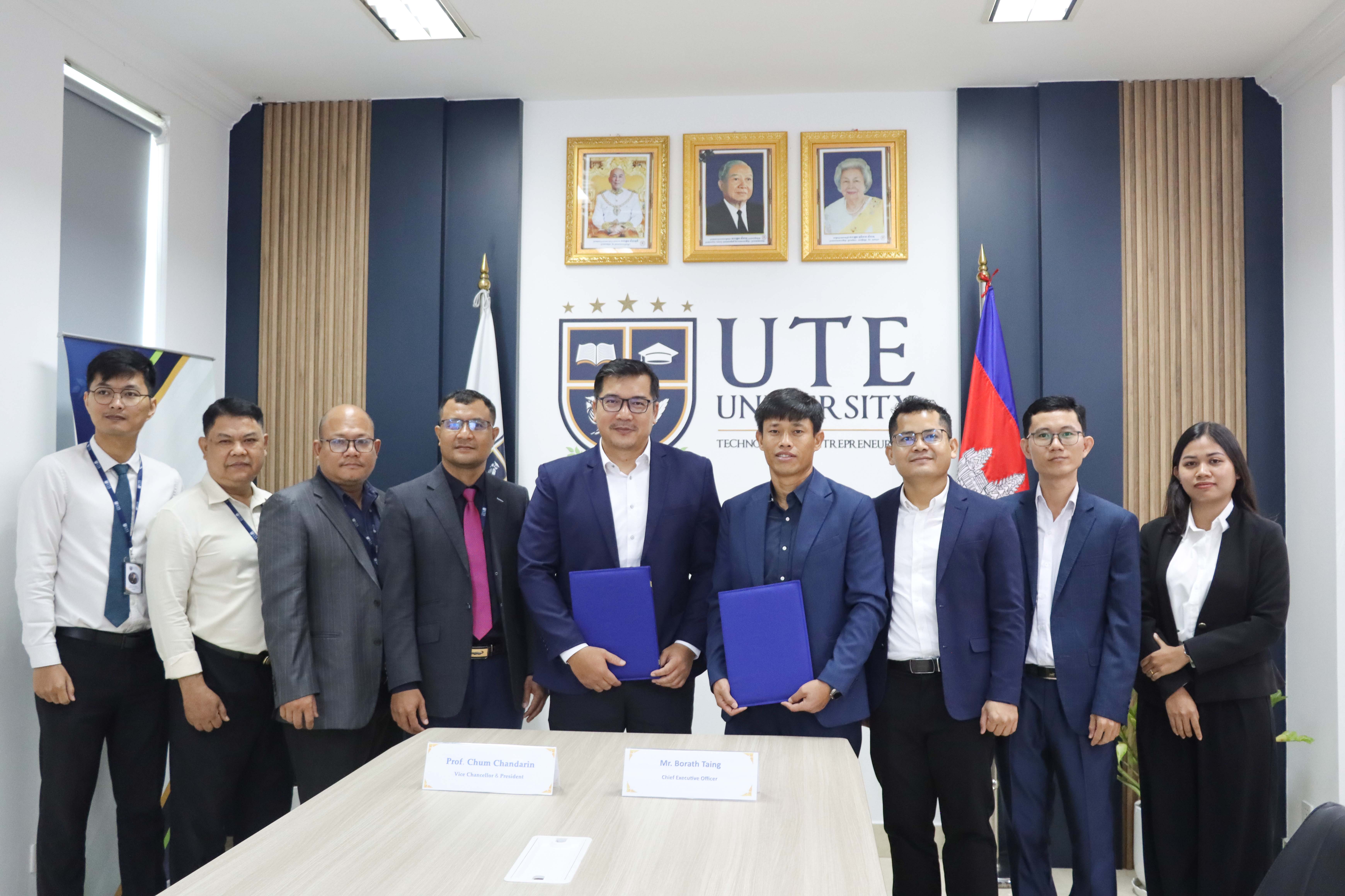 MOU Signing Ceremony Between University of Technology and Entrepreneurship and First Cambodia 